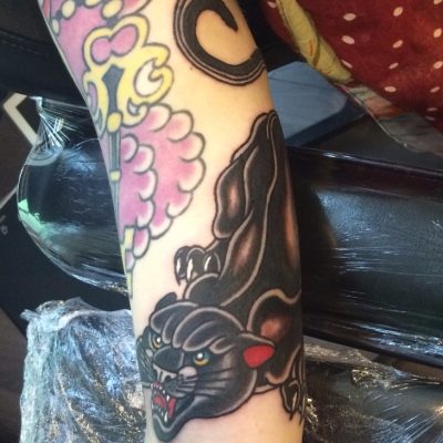 panther trad old school tattoo leeds