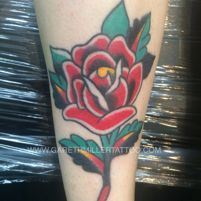 trad rose old school tattoo leeds