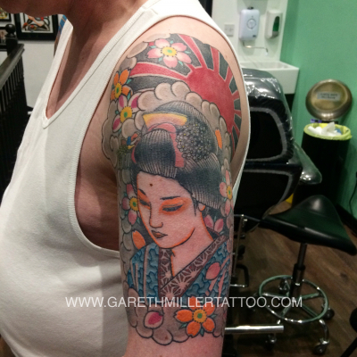 japanese sleeve geisha blossom leeds