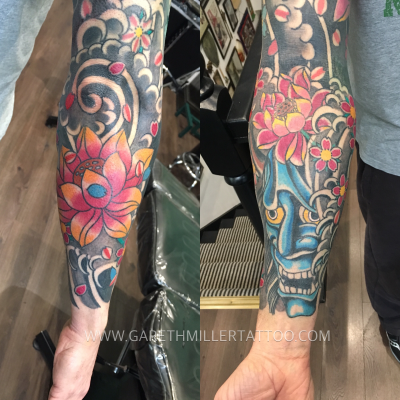 japanese sleeve lotus hannya leeds