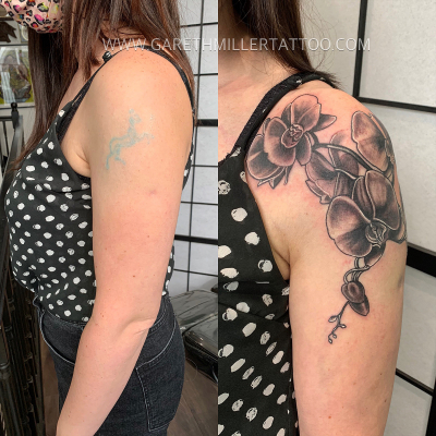 orchids tattoo leeds coverup