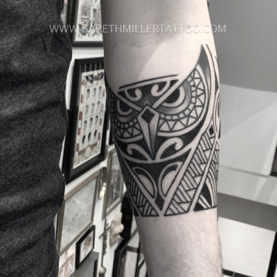 tribal polynesian sleeve owl leeds