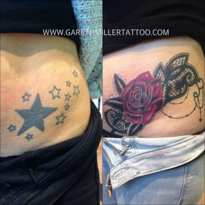 rose tattoo coverup leeds