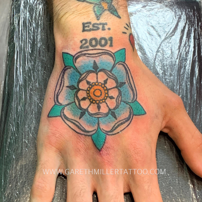 yorkshire rose trad old school tattoo leeds