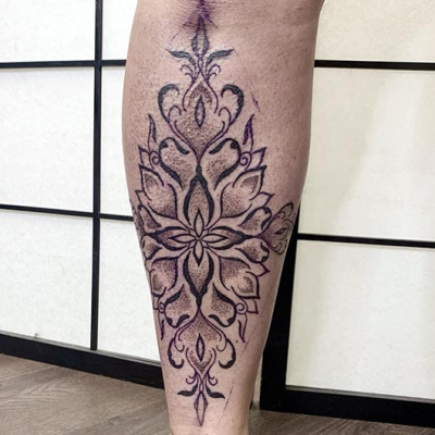 mandala geometric fine line dotwork leeds