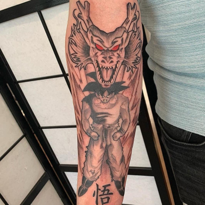 dragon ball z gamer videogame tattoo leeds